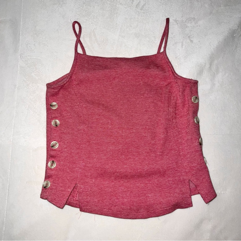 Anthropologie Pink Cami w/ Buttons
